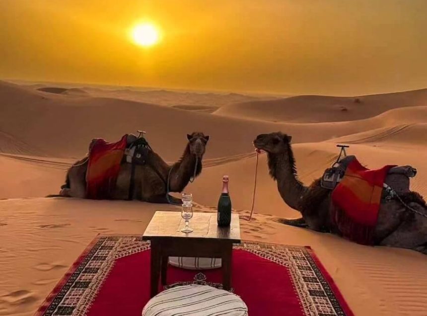 Luxury camp in Merzouga during 4 Days Morocco desert tour